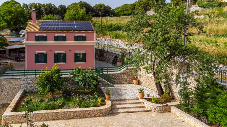 Villa Oros Corfu building aerial view