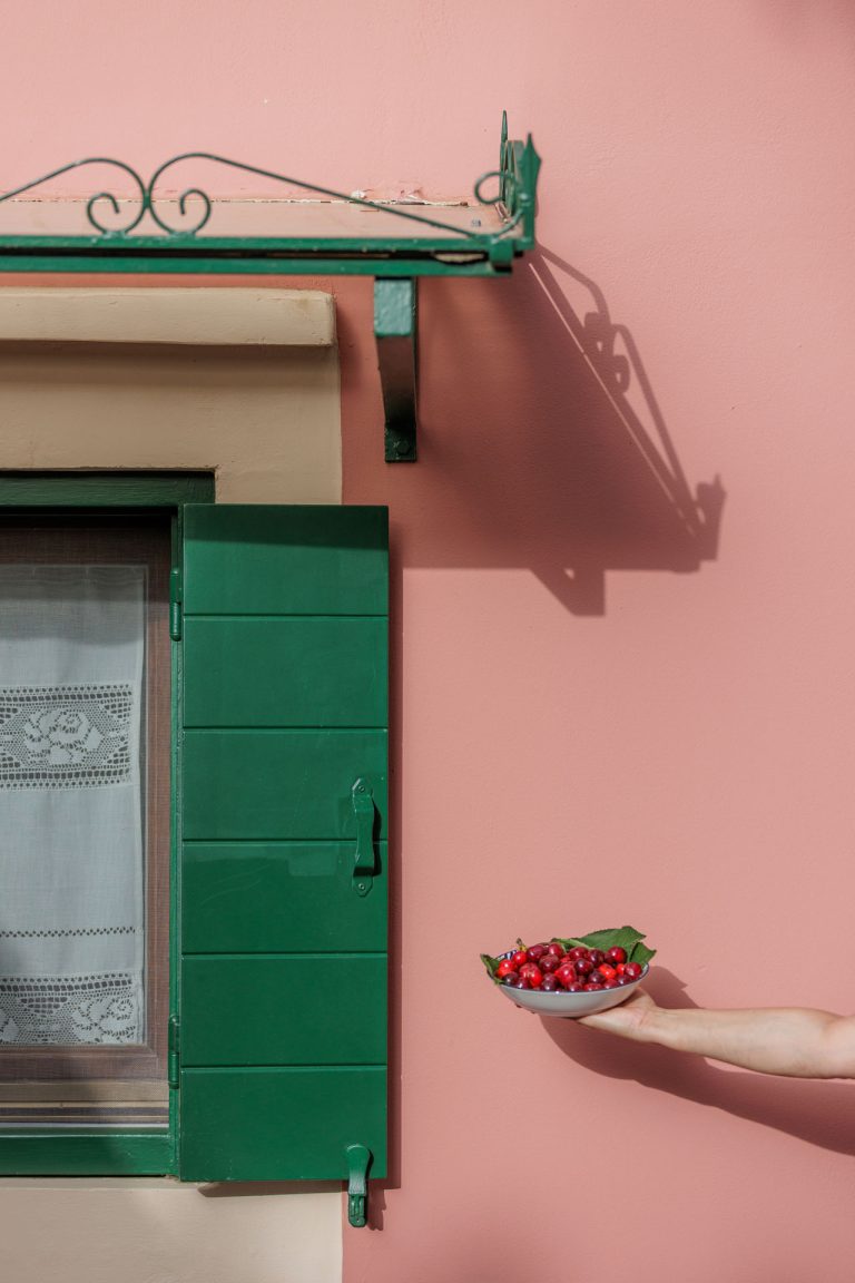 Villa Oros Corfu green window and strawberries